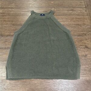 GAP Green Sleeveless Ribbed Top
